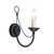 Elstead Lighting Elstead CB1-BLACK Carisbrooke 1 Light Black Wall Bracket