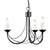 Elstead Lighting Elstead CB3-BLACK Carisbrooke 3 Light Black Chandelier