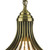 Dar Lighting Dar  SUR0108 Suri 1 Light Antique Brass Crystal Pendant 