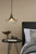 Dar Lighting Dar  SUR0108 Suri 1 Light Antique Brass Crystal Pendant 