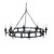 Elstead Lighting ELstead SAX8-BLK Saxon 8 Light Matt Black Chandelier