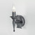 Elstead Lighting Elstead SAX1-BLK-SIL Saxon 1 Light Black/Silver Wall Light