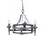 Elstead Lighting Elstead SAX3-BLK-SIL Saxon 3 Light Black/Silver Chandelier