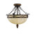 Elstead Lighting Elstead FE-DRAWING-ROOM-SFC Drawing Room Walnut Semi Flush