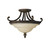 Elstead Lighting Elstead FE-DRAWING-ROOM-SFA Drawing Room Walnut Semi Flush