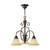 Elstead Lighting Elstead HK-CELLO3 Cello 3 Light Antique Bronze Chandelier