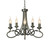 Elstead Lighting Elstead OV5-BLK-GOLD Olivia 5 Light Black/Gold Chandelier