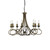 Elstead Lighting Elstead OV8-BLK-GOLD Olivia 8 Light Black/Gold Chandelier