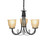 Elstead Lighting Elstead MN3-BLACK Minster 3 Light Black Chandelier