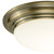 Dar Lighting Dar  BAR5075 Barclay 1 Light Antique Brass Large Flush Fitting 
