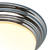 Dar Lighting Dar  BAR5250 Barclay 1 Light Polished Chrome Small Flush Light 