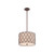 Elstead Lighting Elstead QZ-BROWN-LATTICE-P-M Brown Lattice Medium Pendant