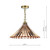 Dar Lighting Dar ARD866 Ardeche 1 Light Fluted Amber Glass Pendant 