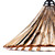 Dar Lighting Dar ARD866 Ardeche 1 Light Fluted Amber Glass Pendant 