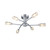 Dar Lighting Dar  MOR6446 Morgan Six Light Satin Chrome Semi-Flush 