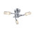 Dar Lighting Dar MOR0346 Morgan Three Light Satin Chrome Semi-Flush 