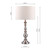 Dar Lighting Dar  MAD4246 Madrid Satin Chrome Table Lamp 