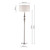 Dar Lighting Dar  MAD4946 Madrid Satin Chrome Floor Lamp 