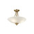 Endon Lighting Endon WELLES-3AB 3 Light Antique Brass Semi Flush Fitting