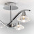 Endon Lighting Endon LANGELLA-3CH Langella 3 Light Polished chrome Semi Flush
