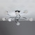 Dar Lighting Dar lSEA0850 Seattle 8 Light Polished Chrome Semi Flush Fitting 