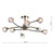 Dar Lighting Dar  SEA0875 Seattle 8 Light Antique Brass Semi Flush Fitting 