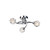 Dar Lighting Dar  SEA5350 Seattle 3 light Polished Chrome Semi Flush Fitting 