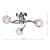 Dar Lighting Dar  SEA5350 Seattle 3 light Polished Chrome Semi Flush Fitting 