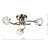 Dar Lighting Dar  SEA5375 Seattle 3 Light Antique Brass Semi Flush Fitting 