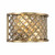 Endon Lighting Endon 70559 Hudson 2 Light Antique Brass Wall Light