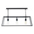 Dar Lighting Dar ACA0322 Academy 3 Light Black and Glass Box Pendant 