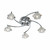 Firstlight 8365CH Clara 5 Light Chrome Flush Ceiling Fitting
