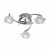 Firstlight 8364CH Clara 3 Light Chrome Flush Ceiling Fitting