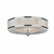 Dar Lighting Dar  OSL5050 Oslo 3 Light Ivory Faux Silk Flush Fitting 