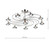 Dar Lighting Dar  LUT2346 Luther 10 Light Satin Chrome Semi Flush Fitting 