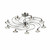 Dar Lighting Dar  LUT2367 Luther 10 Light Black Chrome Semi Flush Fitting 