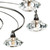 Dar Lighting Dar  LUT2367 Luther 10 Light Black Chrome Semi Flush Fitting 