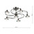 Dar Lighting Dar LUT0667 Luther 6 Light Black Chrome Semi Flush Fitting 