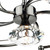 Dar Lighting Dar LUT0667 Luther 6 Light Black Chrome Semi Flush Fitting 