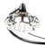 Dar Lighting Dar LUT0667 Luther 6 Light Black Chrome Semi Flush Fitting 
