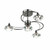 Dar Lighting Dar LUT0467 Luther 4 Light Black Chrome Semi Flush Fitting 