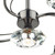 Dar Lighting Dar LUT0467 Luther 4 Light Black Chrome Semi Flush Fitting 