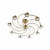 Dar Lighting Dar  LUT2375 Luther 10 Light Antique Brass Semi Flush Fitting 