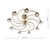 Dar Lighting Dar  LUT2375 Luther 10 Light Antique Brass Semi Flush Fitting 