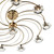 Dar Lighting Dar  LUT2375 Luther 10 Light Antique Brass Semi Flush Fitting 