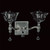 Impex Lighting Impex STH06050/02/WB/N Starlite 2 Light Glass Wall Bracket
