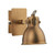 Dar Lighting Dar  IDA0775 Idaho 1 Light Natural Brass Bar Wall Spotlight 