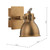 Dar Lighting Dar  IDA0775 Idaho 1 Light Natural Brass Bar Wall Spotlight 