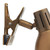 Dar Lighting Dar  OSA4175 Osaka 1 Light Natural Brass Clip On Table Lamp 
