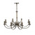 Dar Lighting Dar  MUR0875 Murray 8 Light Antique Brass Ceiling Pendant 